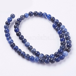Natural Sodalite Beads Strands&nbsp;X-G-G448-6mm-25