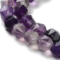 Natural Purple Fluorite Beads Strands&nbsp;G-G030-A08-01