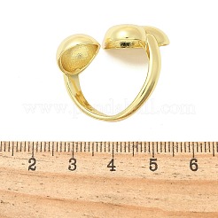 Brass Cuff Rings&nbsp;RJEW-P149-03G
