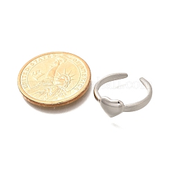 304 Stainless Steel Open Cuff Rings for Women&nbsp;RJEW-R010-04S