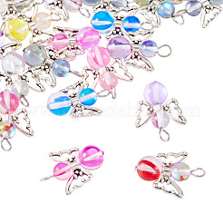 20Pcs Transparent Glass Pendants&nbsp;PALLOY-TAC0163