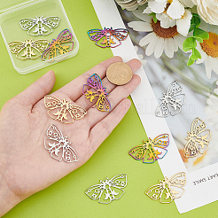 12Pcs 3 Colors 304 Stainless Steel Pendants&nbsp;STAS-UN0038-88