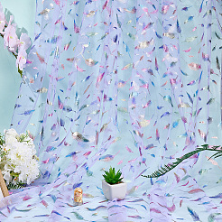 Feather Pattern Nylon Fabric&nbsp;DIY-WH20066-004A