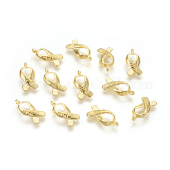 Breast Cancer Awareness Ribbon Carved Word Hope Tibetan Style Alloy Message Pendants&nbsp;TIBEP-S278-G-LF