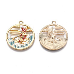 Rack Plating Alloy Enamel Pendants&nbsp;ENAM-N055-076