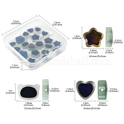 20Pcs 10 Styles Two Tone Glass Mood Beads&nbsp;GLAA-FS0002-30