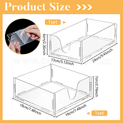 2 Sets 2 Styles Assembled Acrylic Napkin Display Stands&nbsp;ODIS-PH0001-86