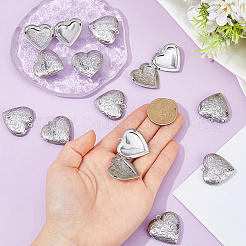 12Pcs Stainless Steel Locket Pendants&nbsp;STAS-DC0017-43
