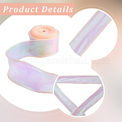 5 Rolls Flat Rainbow Color Organza Ribbon&nbsp;OCOR-CY0003-29B