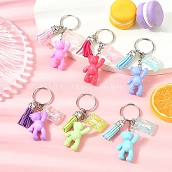 Tassel Bear Acrylic & Resin Keychain&nbsp;KEYC-YW00167-01