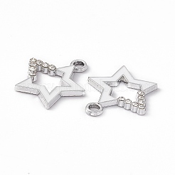 Alloy Rhinestone Pendants&nbsp;PALLOY-P287-09