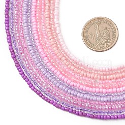 3MM Gradient Color Glass Seed Beaded Choker Necklaces for Women&nbsp;NJEW-JN05877