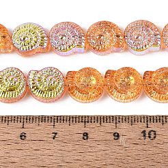 Electroplate Transparent Glass Beads Strands&nbsp;EGLA-Q136-02A-06