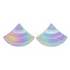 Ion Plating(IP) 201 Stainless Steel Filigree Pendants&nbsp;LS-X-STAS-R102-30