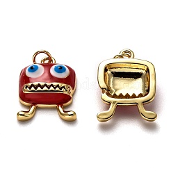 Brass Enamel Pendants&nbsp;KK-B028-14G