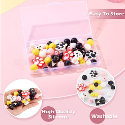 52Pcs Dog Themed Silicone Beads&nbsp;SIL-TA0003-36