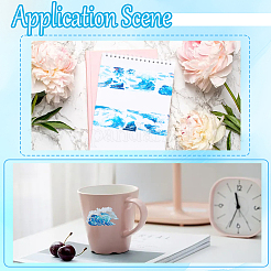 PET Flower Pattern DIY Scrapbook Decorative Adhesive Tapes&nbsp;DIY-WH20011-96G