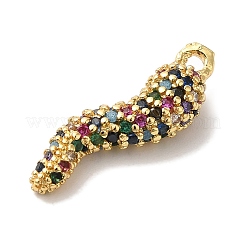 Rack Plating Brass Micro Pave Cubic Zirconia Pendant&nbsp;KK-A229-03C-G