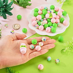 62Pcs 5 Styles 3D Three-Dimensional Silicone Beads&nbsp;SIL-TA0003-53A