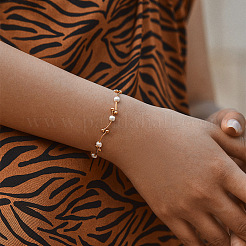 Brass Link Chain Bracelets&nbsp;WG5E311-01
