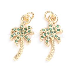 Brass Micro Pave Cubic Zirconia Pendants&nbsp;ZIRC-G165-01G