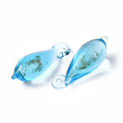 Handmade Gold Sand Lampwork Pendants&nbsp;LAMP-S194-023E