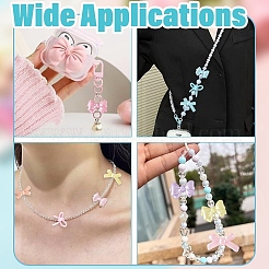 90Pcs 3 Styles Spray Painted Textured Opaque Acrylic Beads&nbsp;OACR-YW0004-70