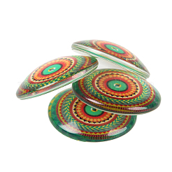 Mosaic Printed Glass Half Round/Dome Cabochons&nbsp;X-GGLA-N004-20mm-G