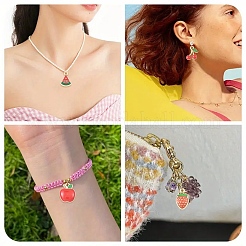 40Pcs 4 Styles Alloy Enamel Pendants&nbsp;ENAM-YW0009-90