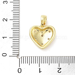 Brass Micro Pave Cubic Zirconia Pendants&nbsp;KK-F877-25G