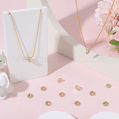 12Pcs Brass Cubic Zirconia European Beads&nbsp;ZIRC-BBC0003-56
