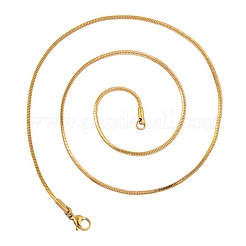 1.5mm 304 Stainless Steel Square Snake Chain Necklaces&nbsp;TW4888-1