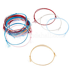 30Pcs 6 Colors Polyester Braided Cord Bracelet Making&nbsp;AJEW-TA00047