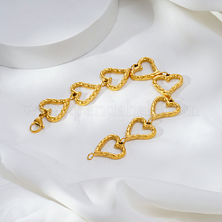 Stylish Stainless Steel Heart Link Chain Bracelets for Women&nbsp;OP5600