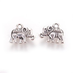 Vintage Elephant Charms&nbsp;A-PALLOY-ZN-47017-AS-F