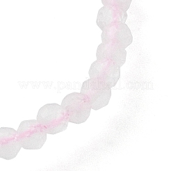 Natural Rose Quartz Beaded Necklaces&nbsp;NJEW-K114-A-A01