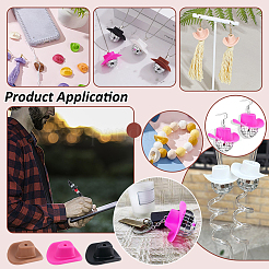 30Pcs 3 Colors Hat Food Grade Eco-Friendly Silicone Focal Beads&nbsp;SIL-PH0001-41