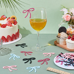 40Pcs 4 Colors Acrylic Bowknot Wine Glass Charms&nbsp;DIY-AR0004-71