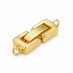 Brass Fold Over Clasps&nbsp;KK-I591-06G-RS