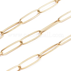 Ion Plating(IP) 304 Stainless Steel Paperclip Chains&nbsp;CHS-F010-01C-G-01