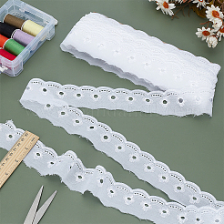 16 Yards Polyester Lace Trim Ribbon&nbsp;OCOR-WH0070-179A