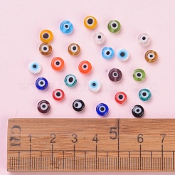 12 Colors Handmade Evil Eye Lampwork Beads&nbsp;LAMP-JP0001-14