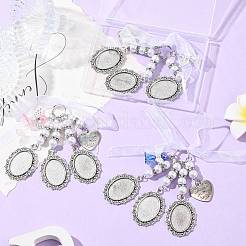 3Pcs Alloy & Resin & Acrylic Pendant Decorations&nbsp;HJEW-FS00092