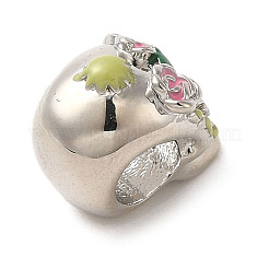 Brass Rhinestone European Beads&nbsp;X1-KK-A203-03P