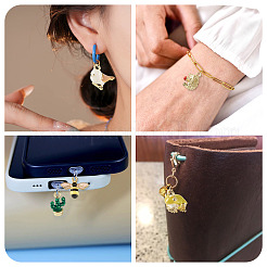 16Pcs 8 Styles Alloy Enamel Pendants&nbsp;ENAM-TA0003-63