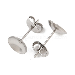304 Stainless Steel Stud Earring Findings&nbsp;STAS-D389-03E-P