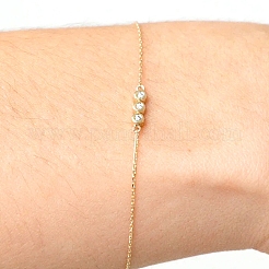 S925 Sterling Silver Round Zircon Bracelet Geometric Fashion French Simple&nbsp;PB1196-1