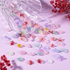 100Pcs Transparent Spray Painted Glass Beads&nbsp;GLAA-CJ0001-62