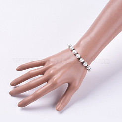 Glass Pearl Beads Stretch Bracelets&nbsp;BJEW-JB04758-01