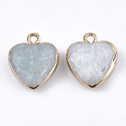 Electroplate Natural Amazonite Pendants&nbsp;G-T112-03C